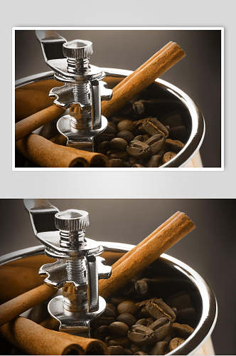 自动化器械磨咖啡图片