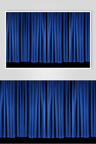 蓝色舞台幕布背景图片