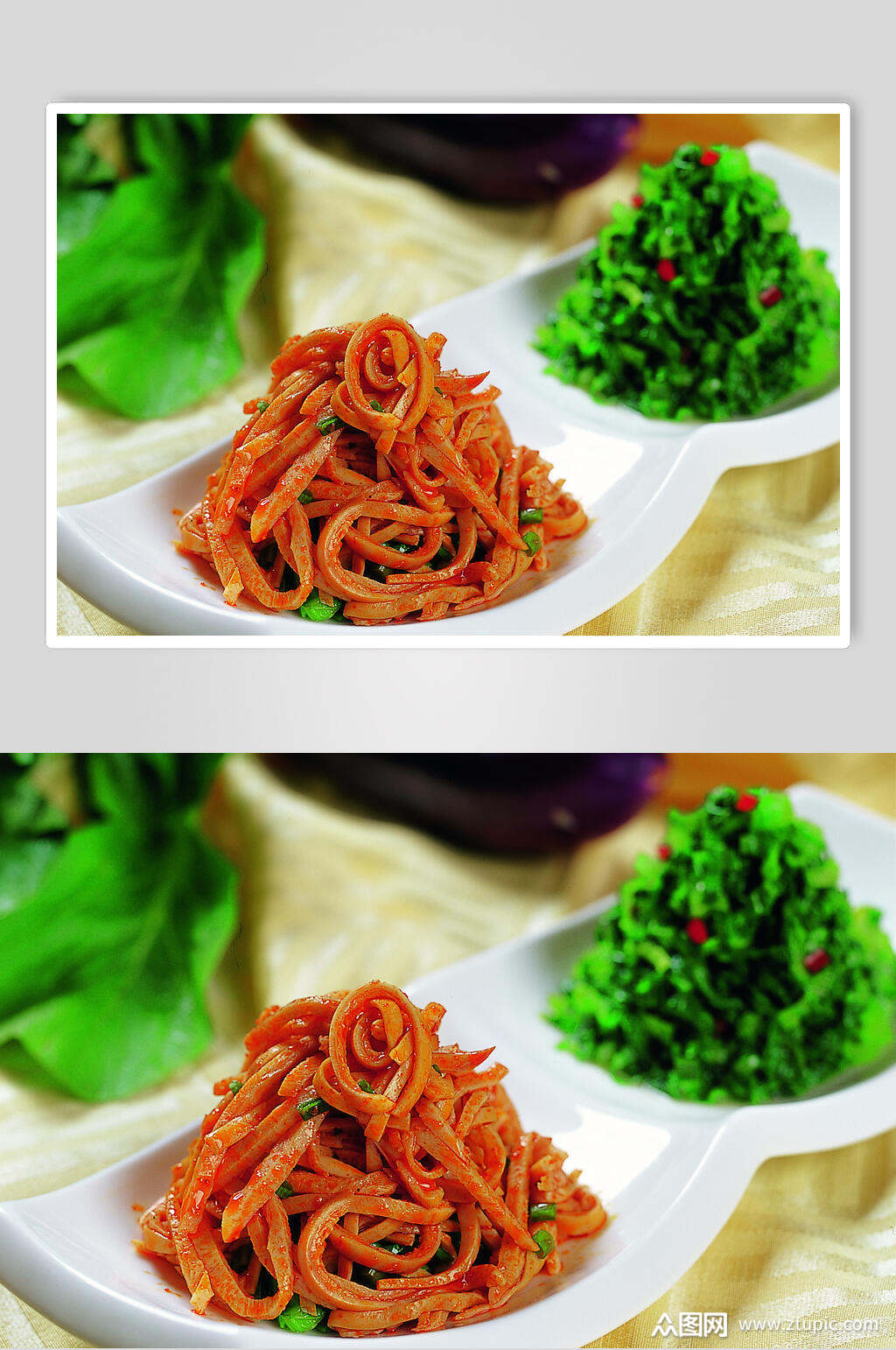 冲菜肚丝摄影图片