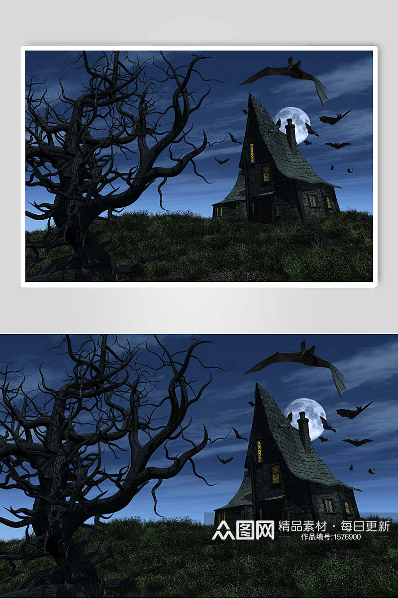 古堡魔幻暗黑CG场景图片素材