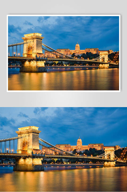 繁华都市跨海大桥城市风景图片