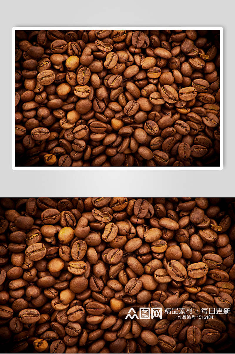 咖啡豆原生态高清细节图片素材
