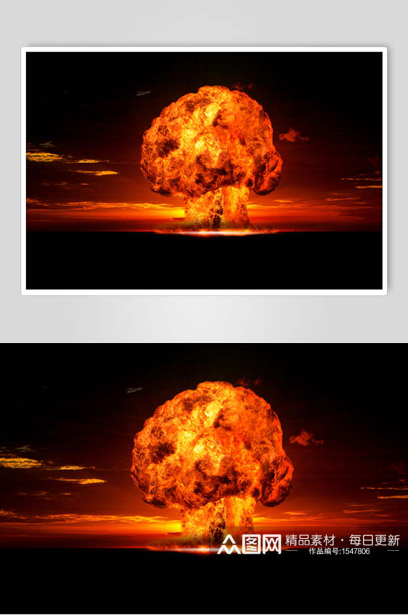 爆破爆炸蘑菇云图片素材