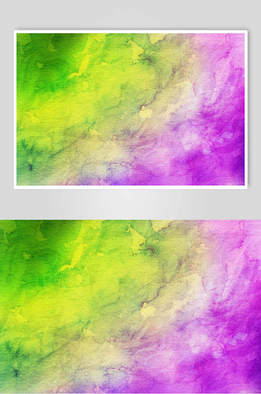 混合颜色水彩图片绿紫摄影图