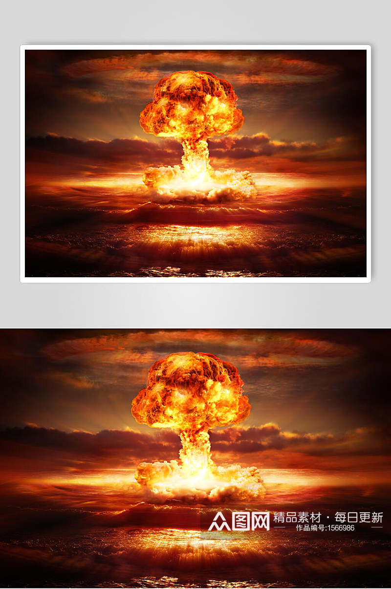 高清爆破爆炸蘑菇云图片素材