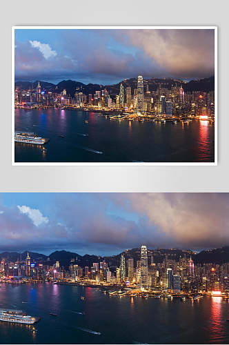 繁华都市城市风景繁荣 城市夜景摄影图