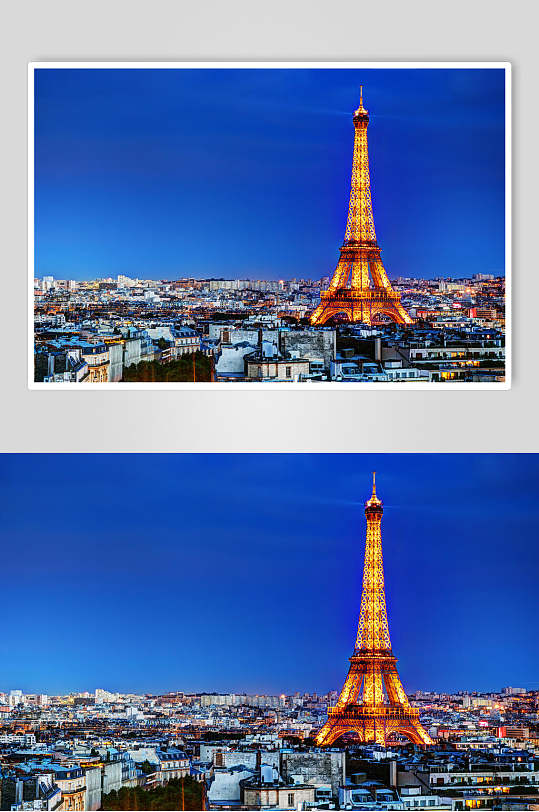 远景埃菲尔铁塔摄影图