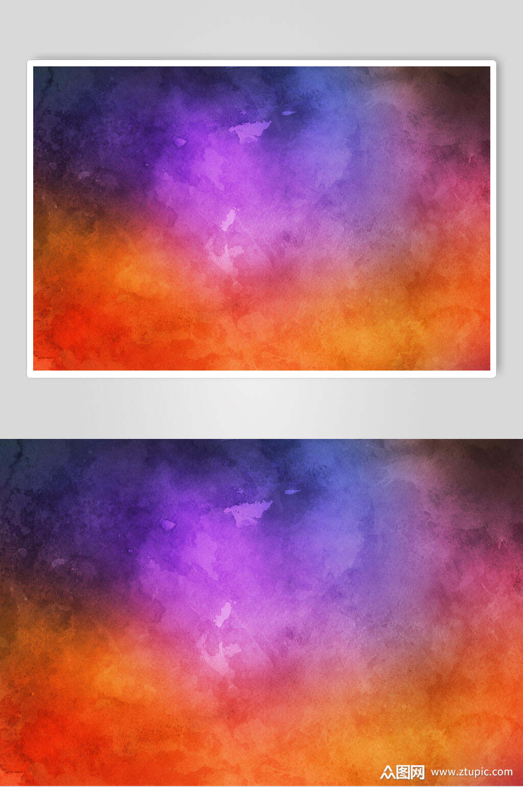 渐变混合颜色水彩图片