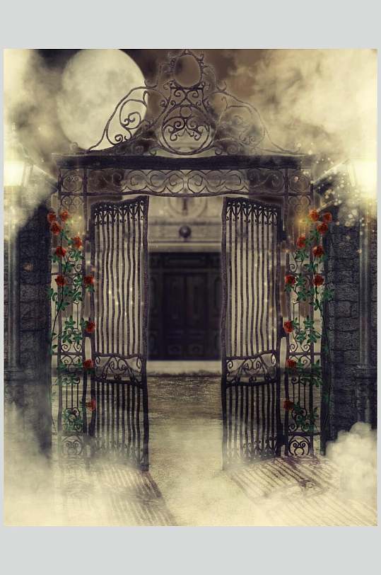 复古古堡魔幻暗黑cg场景高清图片