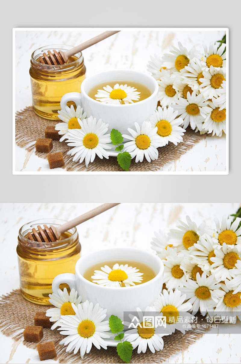 蜂蜜红糖花茶图片素材