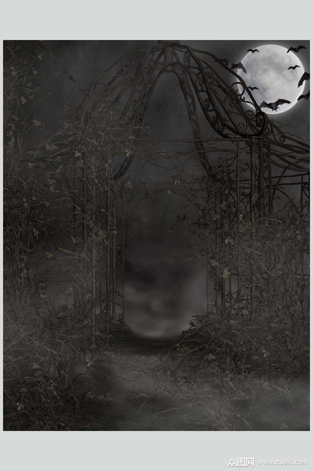 蝙蝠魔幻暗黑cg场景图片