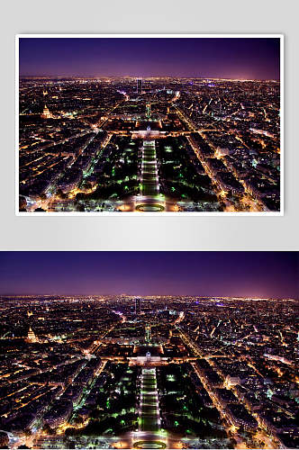 夜景繁华都市城市风景图片