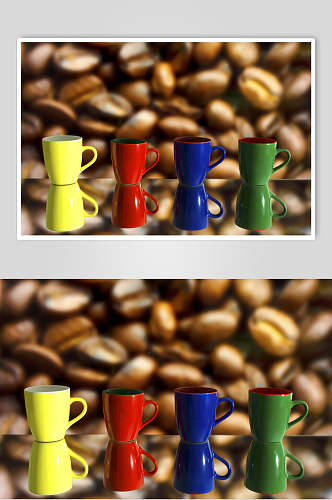 高清四色咖啡杯图片