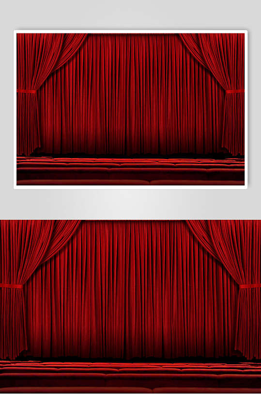 红色舞台幕布高清图片