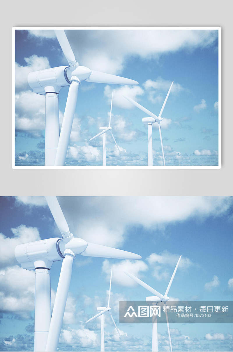 风力发电风能特写图片素材