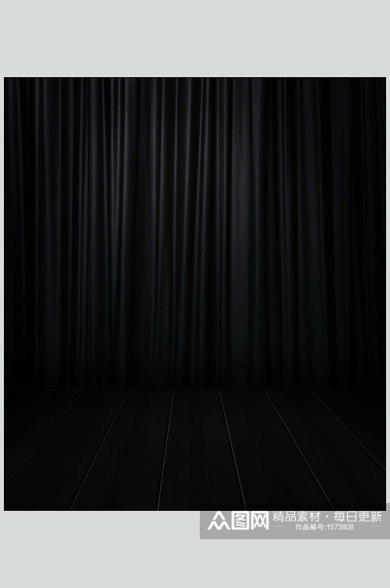 舞台黑色幕布图片素材