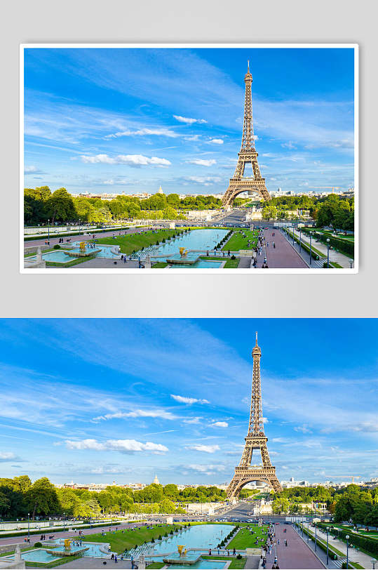 埃菲尔铁塔远景图片