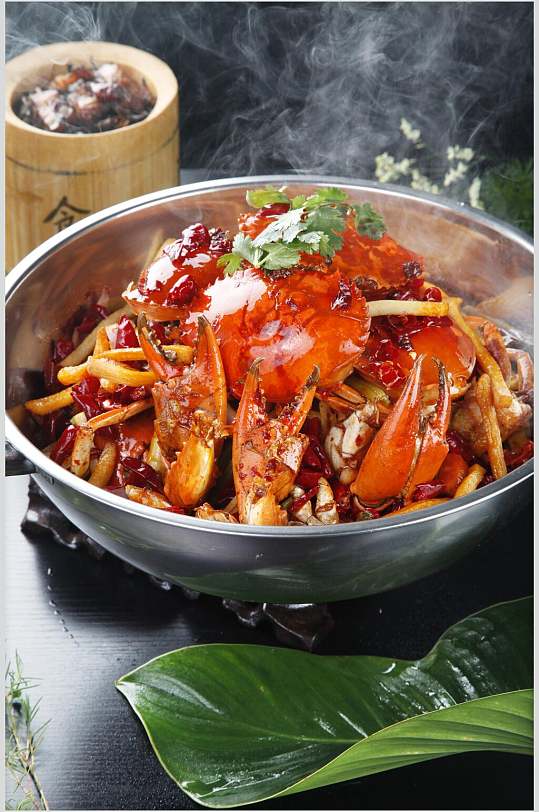 香辣蟹摄影美食图片