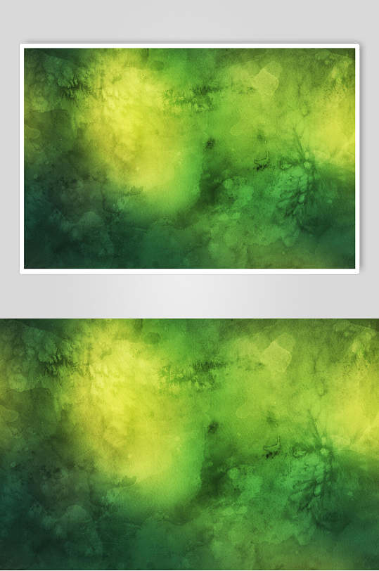绿色混合颜色水彩图片