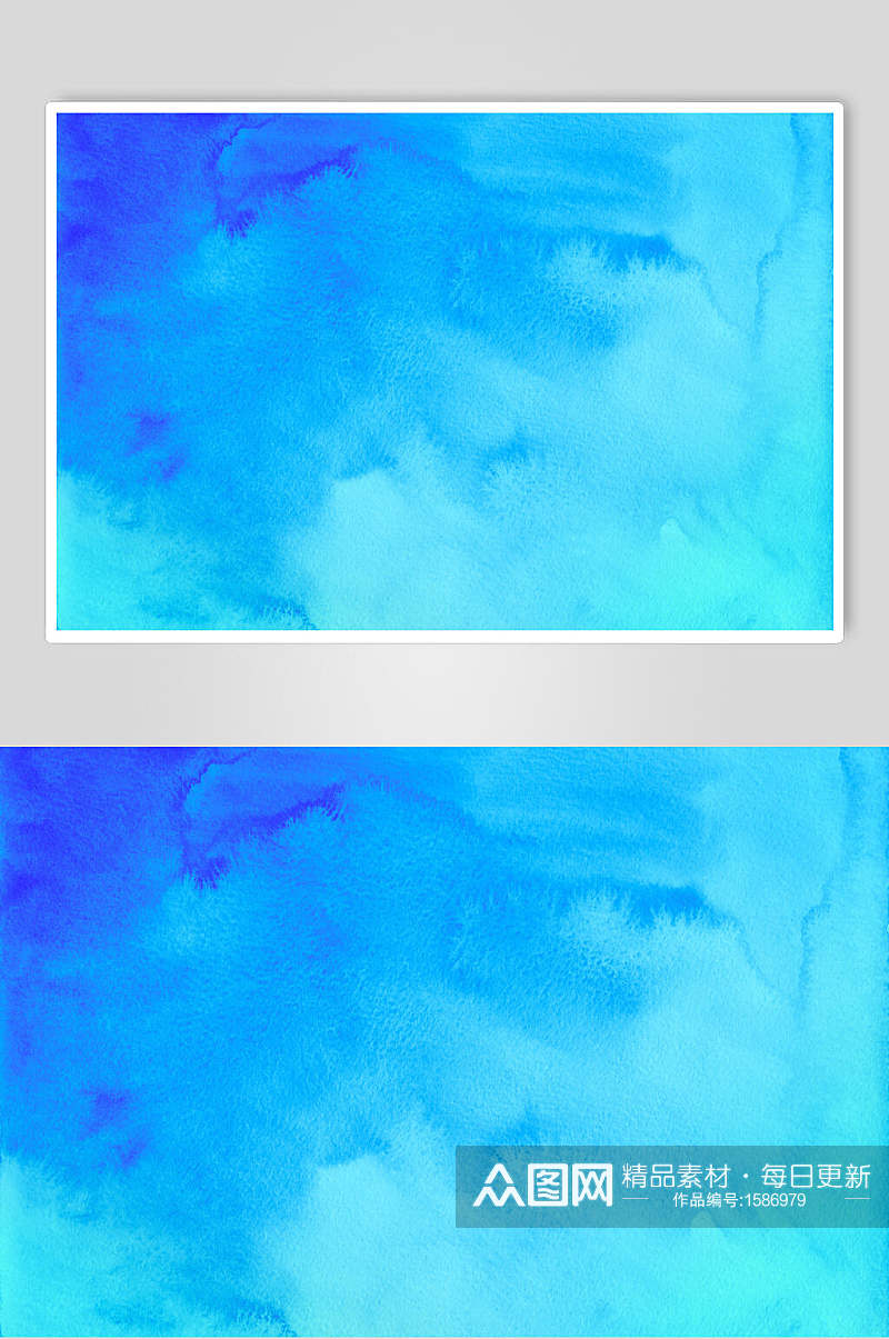蓝色渐变水彩水墨底纹背景素材高清图片素材