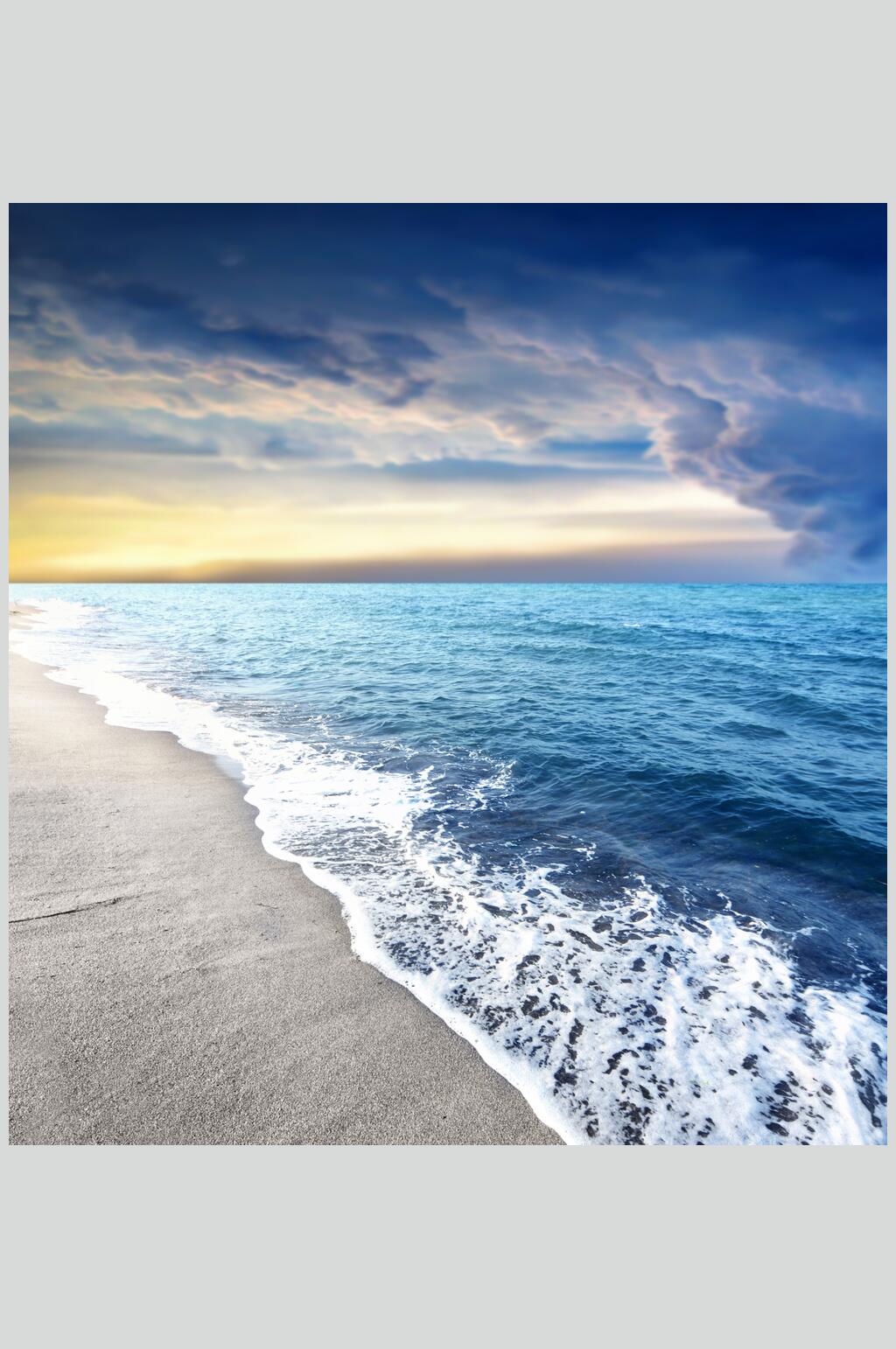 蓝色高清海浪图片素材