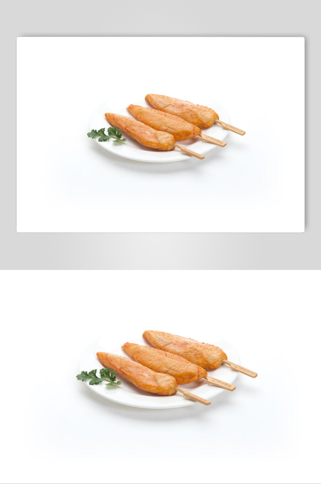 鸡翅排炸鸡烤鸡白底图片素材