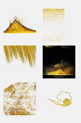 金粉图案免抠元素素材