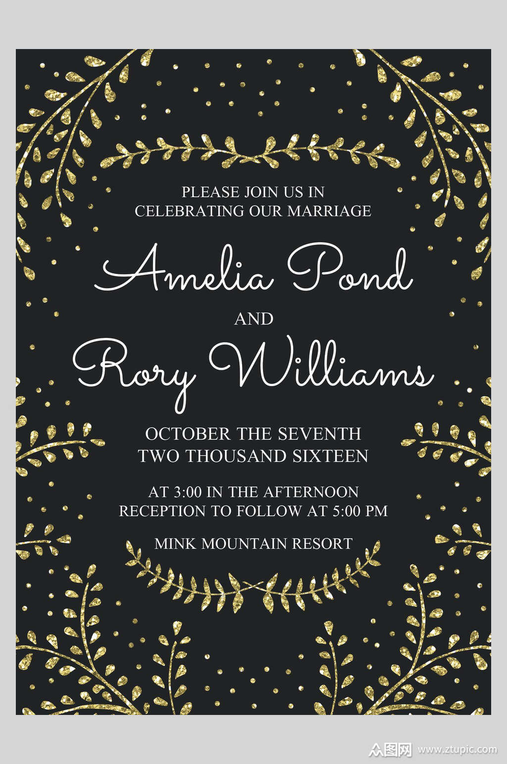 英文邀请函设计海报