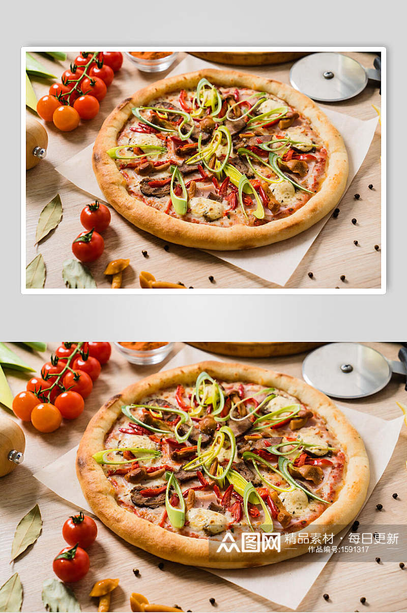 披萨高清摄影图片美味佳肴摄影图素材
