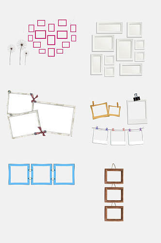 文艺清新照片框相框免抠元素素材