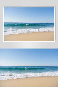 蔚蓝色大海海浪图片高清图片