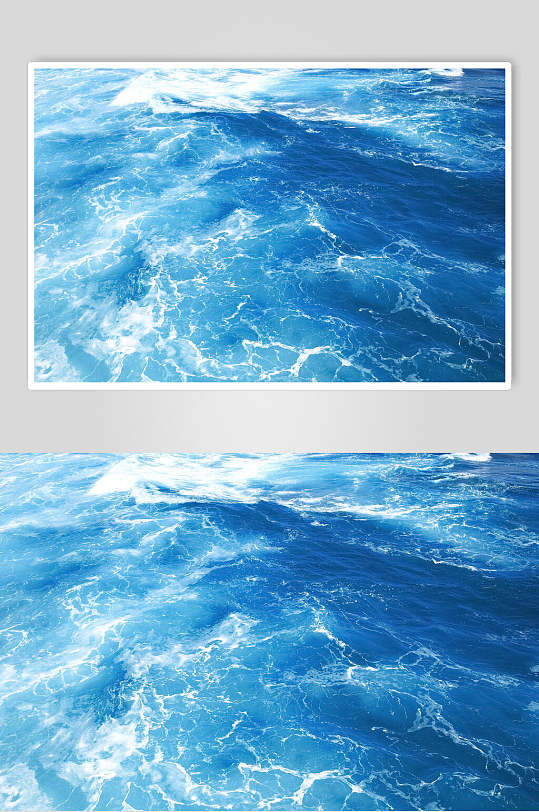 天蓝色大海海浪图片高清