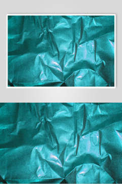 蓝绿色金箔纸纹理贴图褶皱摄影图