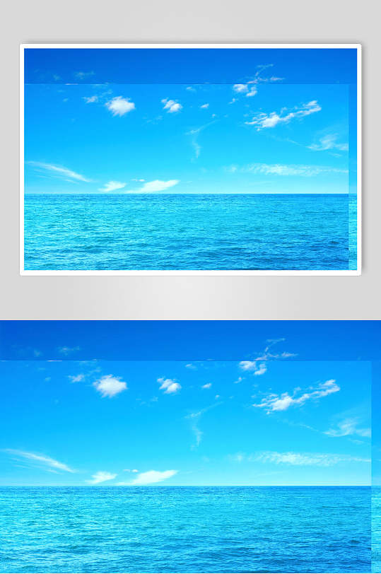 蓝色海平面海浪图片