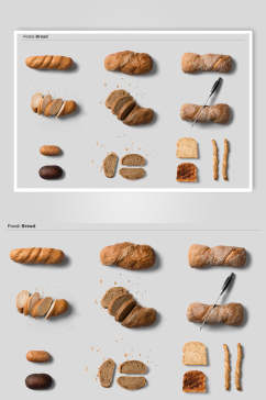 面包甜点整套VI样机效果图