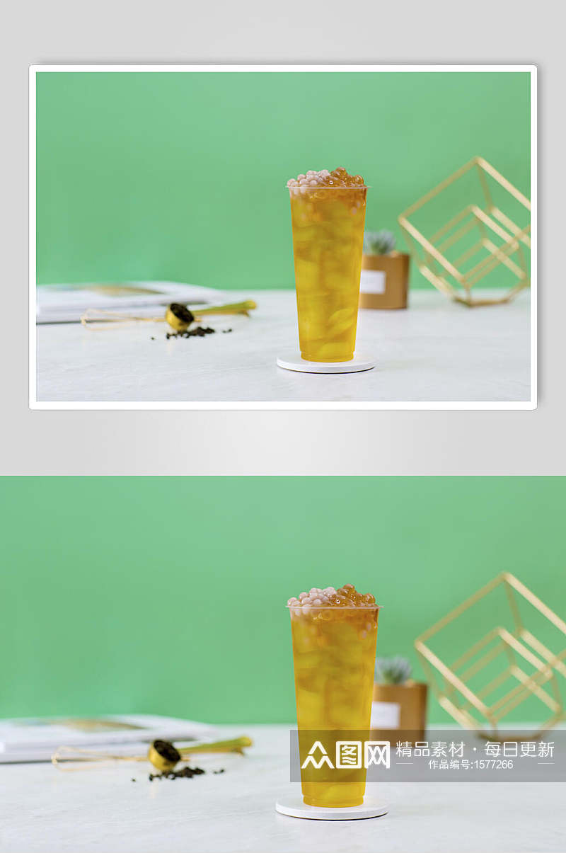 x双拼奶茶美食摄影图素材