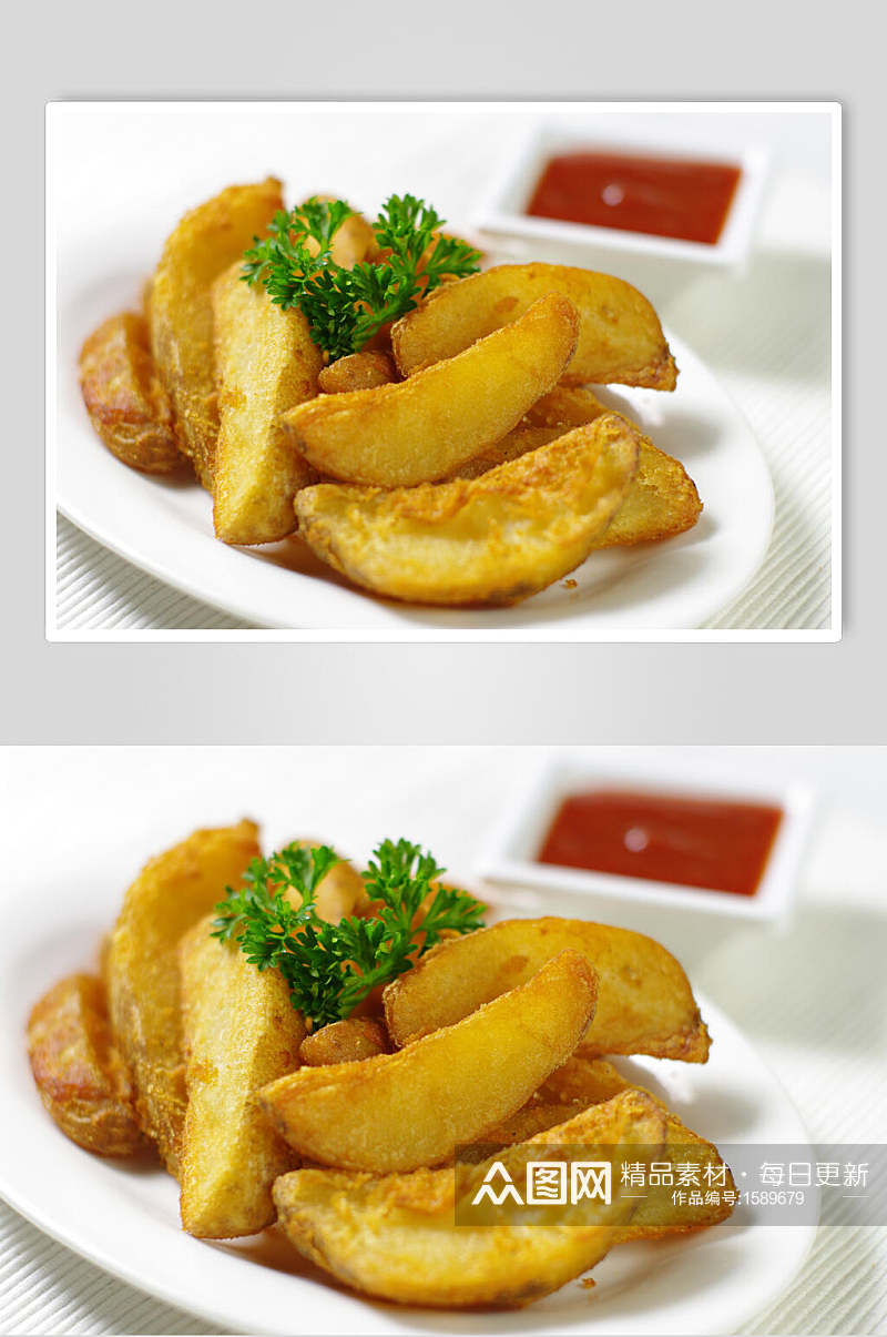 薯角鸡排小吃高清摄影图片素材