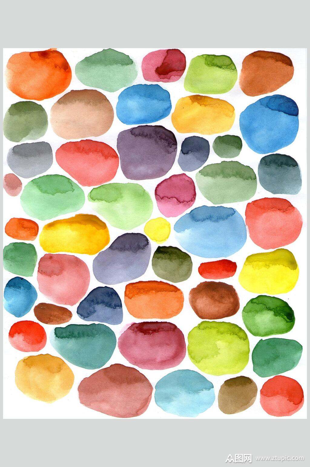 渐变多色水彩水墨底纹背景素材