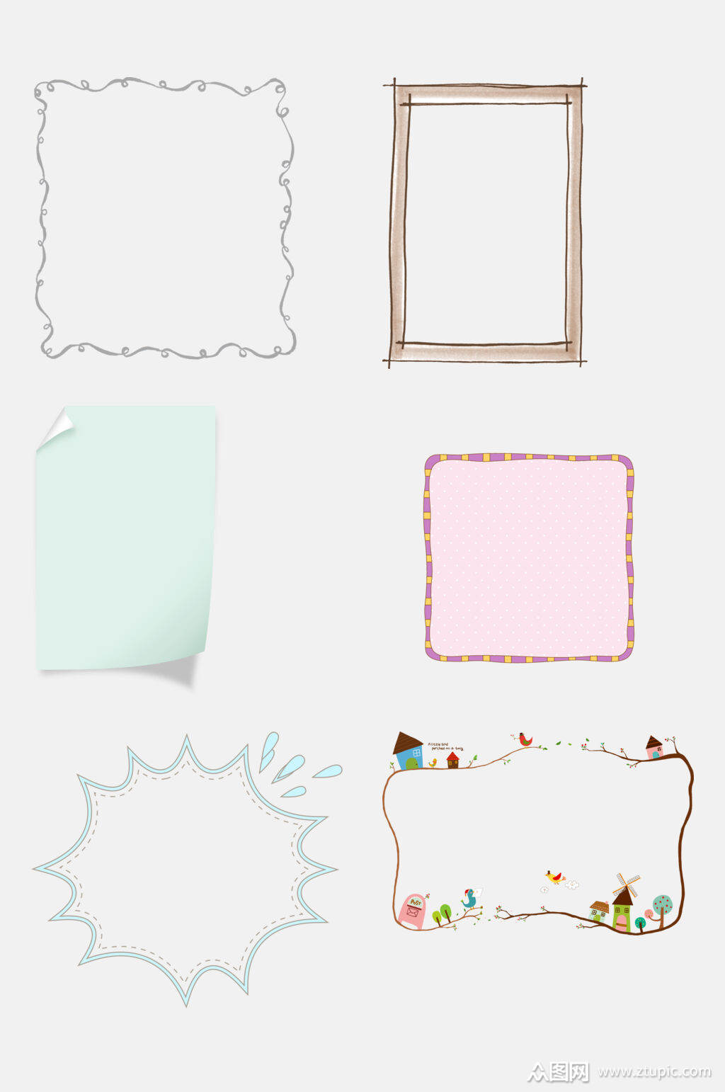 空白边框元素素材模板下载-编号1716621-众图网