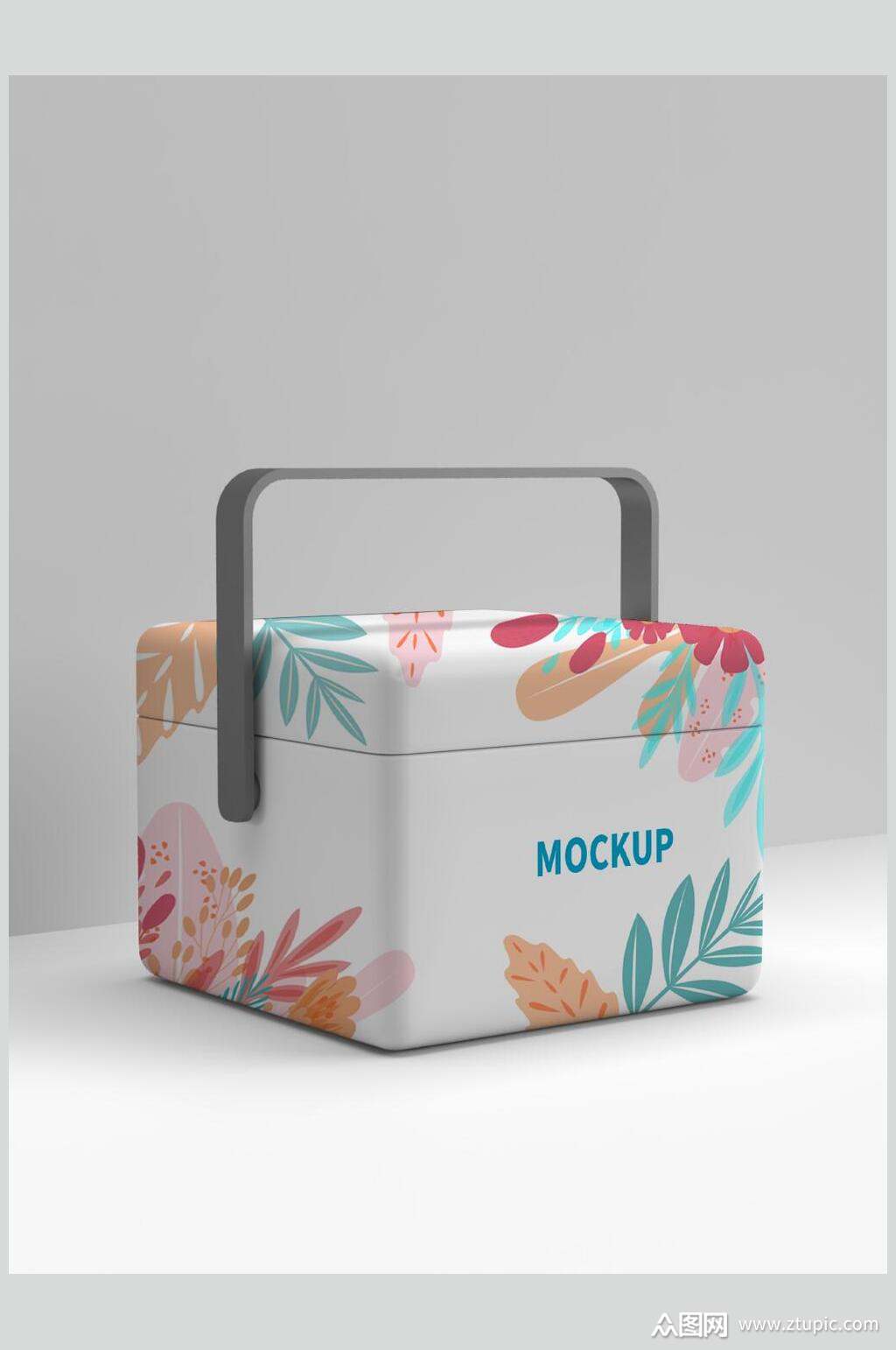 手提箱食品包装盒样机效果图