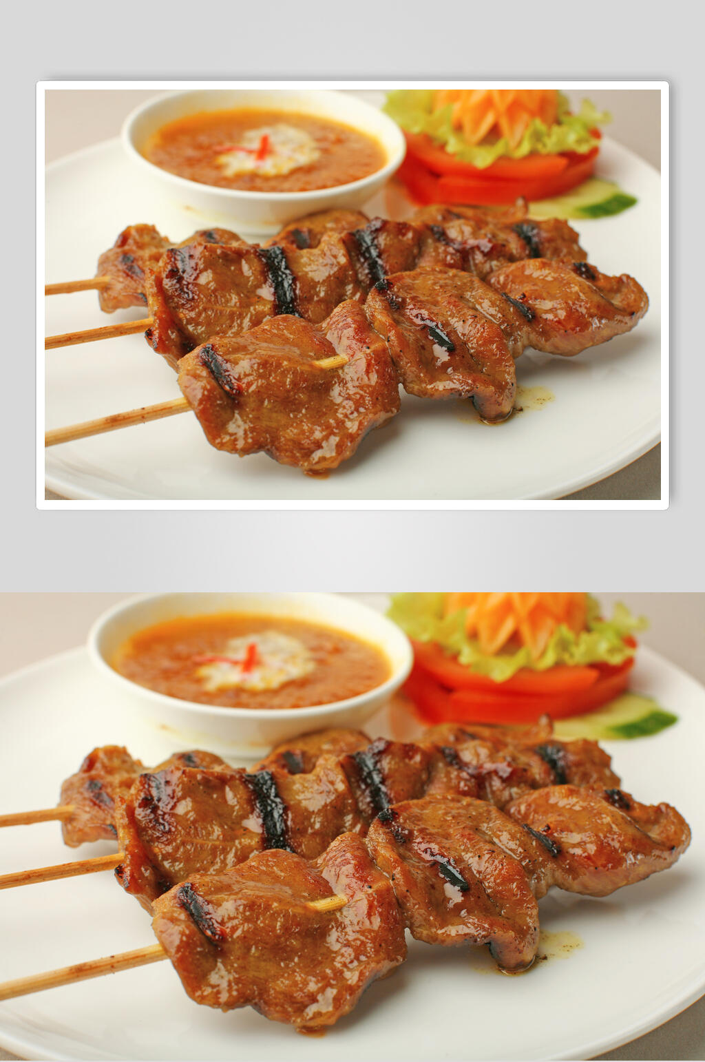 美味烤肉蘸酱宵夜烤串烧烤高清图片素材