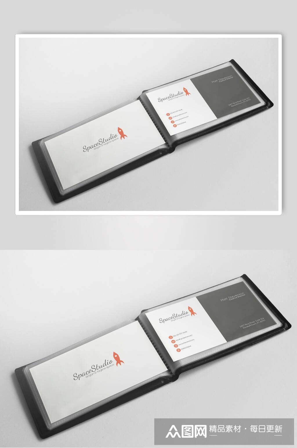 名片卡包vi样机效果图