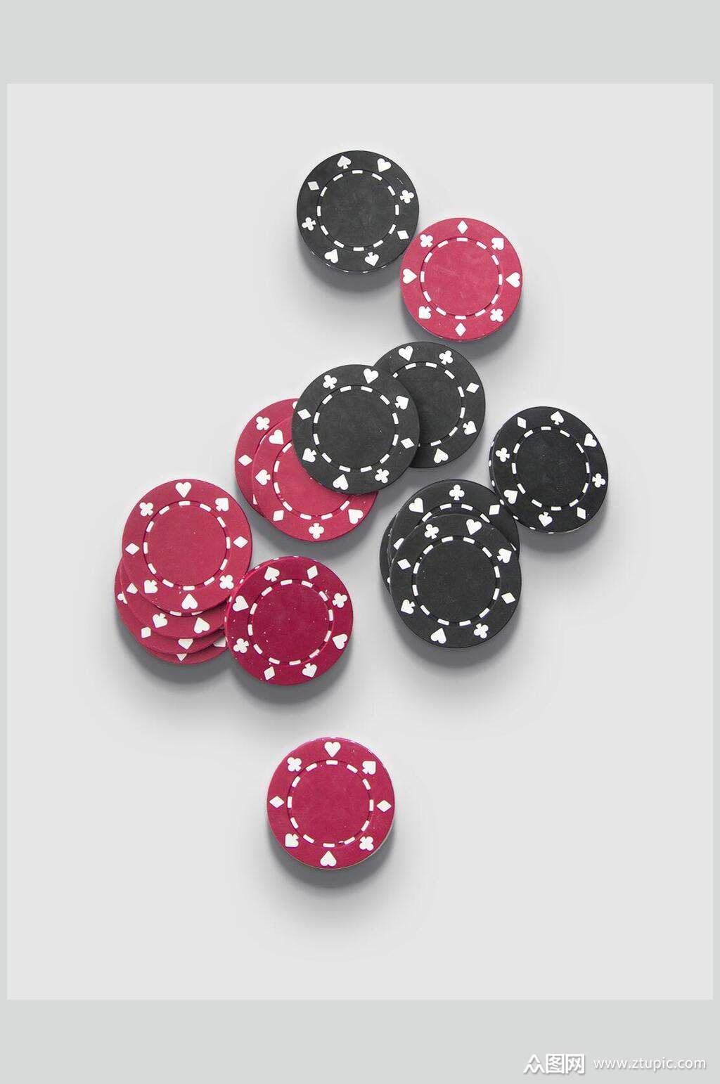 红黑简约圆卡片vi样机