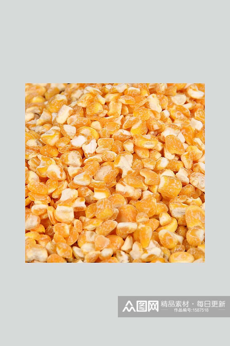 新鲜金黄玉米碴高清图片素材