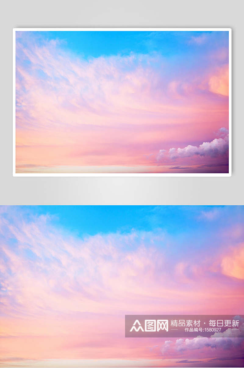 七彩美丽天空日落景色高清图片素材