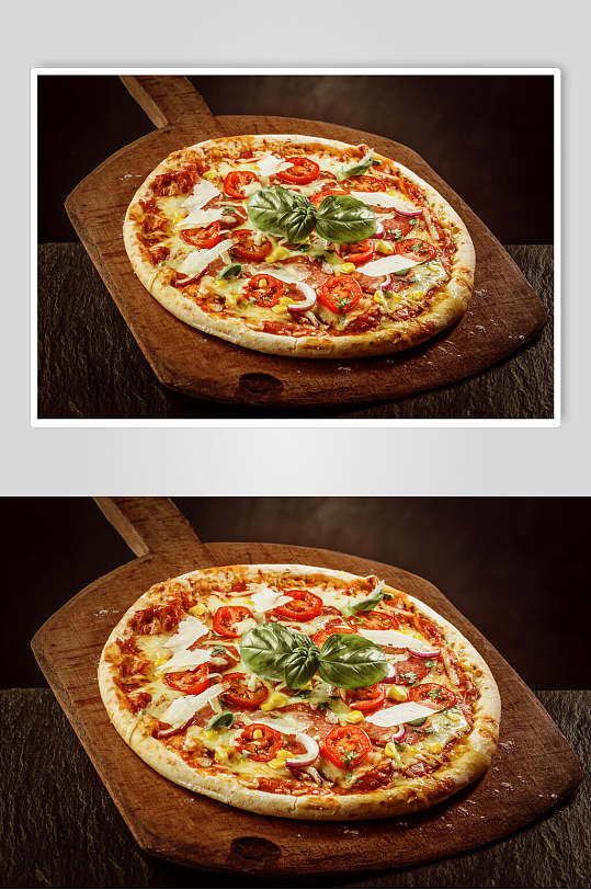 小番茄披萨美食高清图片
