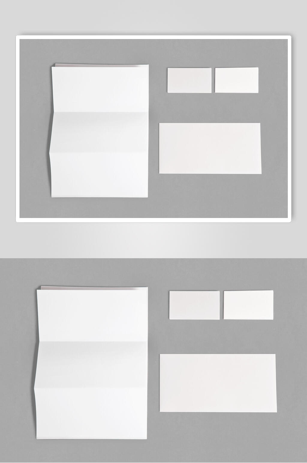 折页名片整套VI样机效果图素材