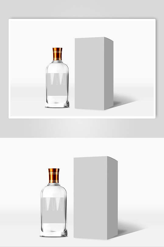 白酒玻璃瓶酒类包装样机