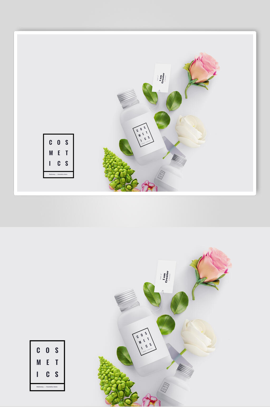 清新场景名片样机效果图素材