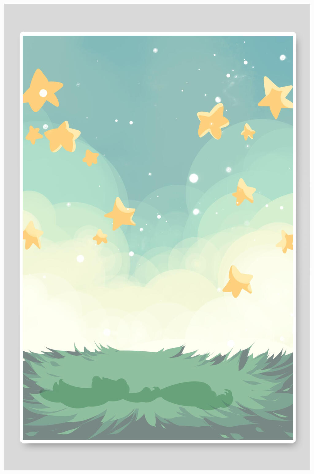 星空唯美梦幻插画素材素材